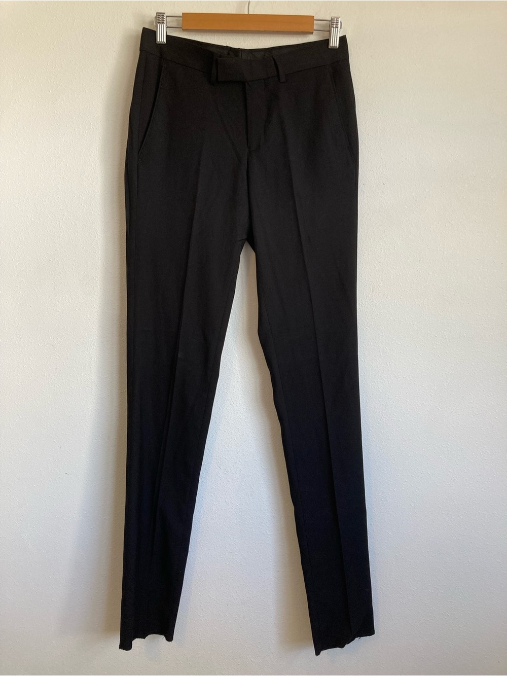 Soul of London Size 27 Regular Men's Slim Black Dress Pants